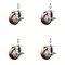 Service Caster 3.5 Inch 316SS Maroon Polyurethane 10mm Threaded Stem Caster Set Brake SCC SS316TS20S3514-PPUB-MRN-TLB-M1015-4 - alternate 1